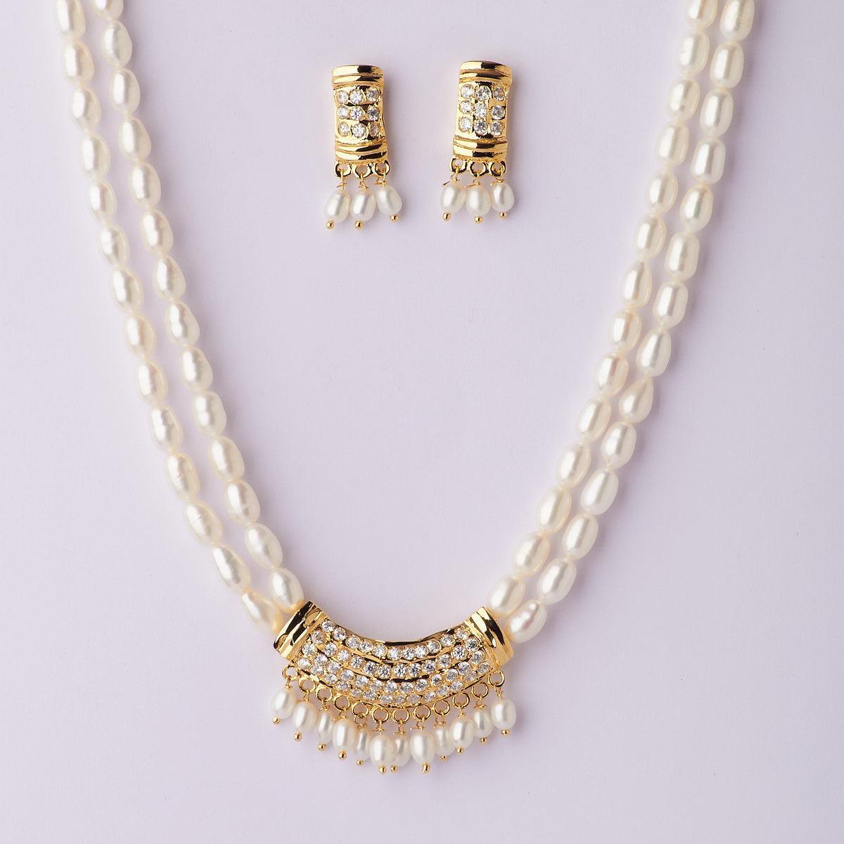 Trendy Real Pearl Pendant Set - Chandrani Pearls
