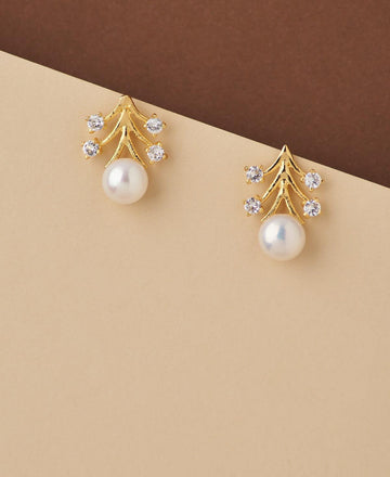 Trendy Real Pearl Stud Earring - Chandrani Pearls