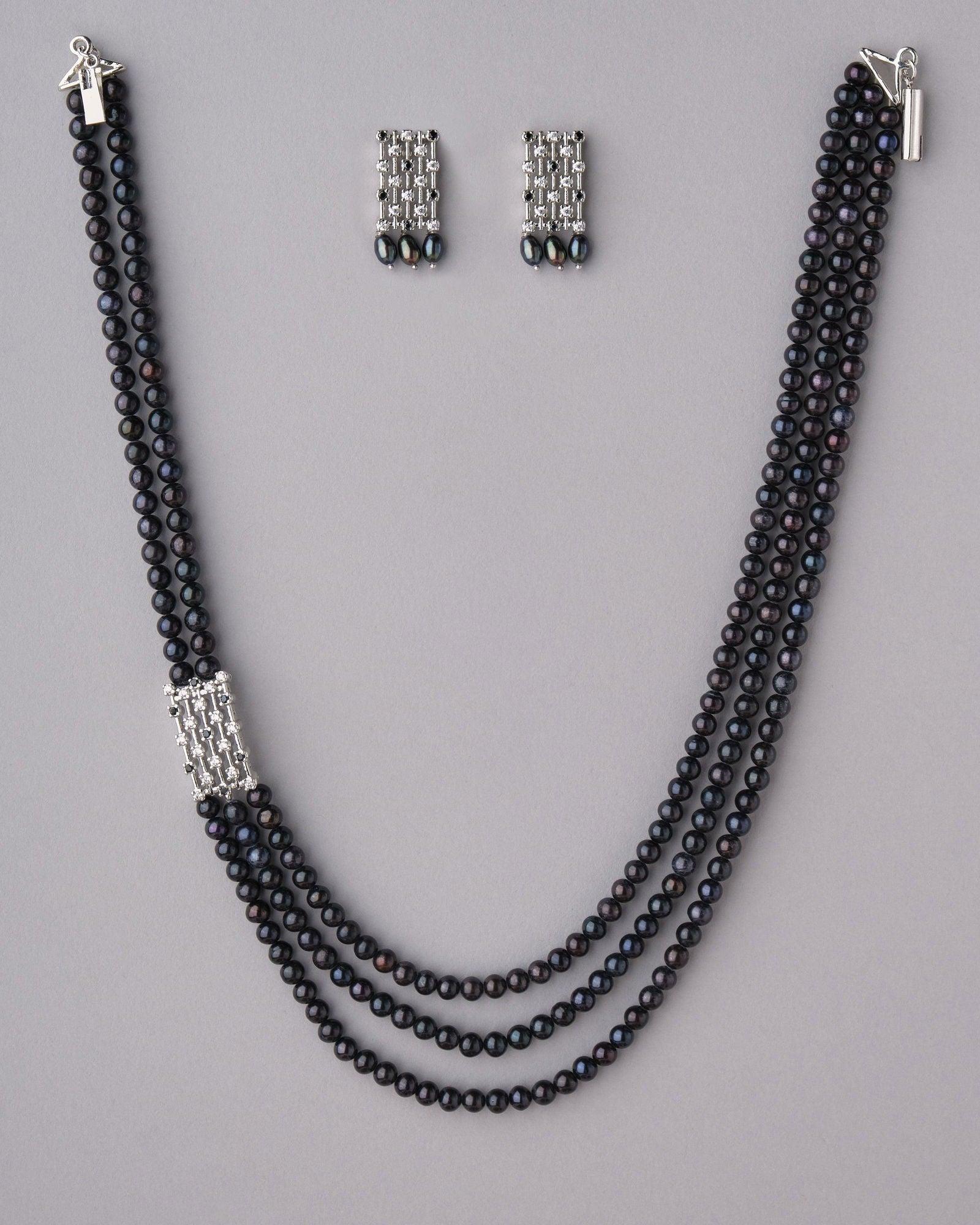 Trendy Side Pearl Necklace Set - Chandrani Pearls