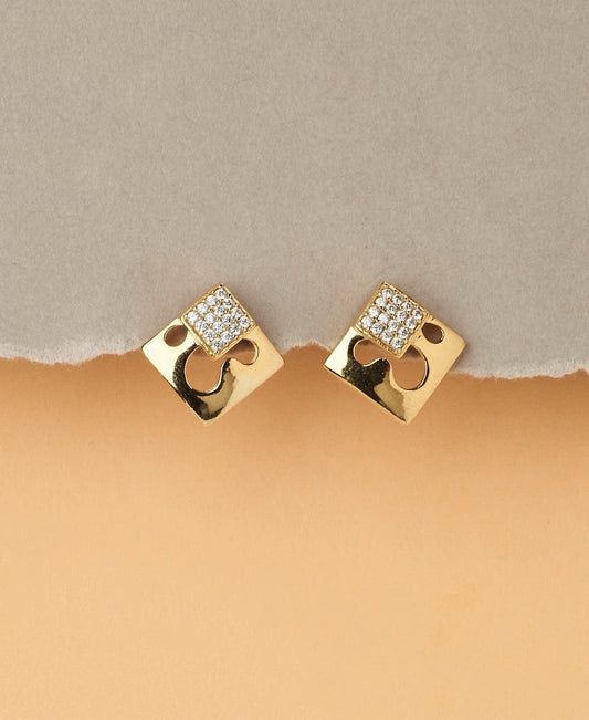 Trendy Silver Stud Earring - Chandrani Pearls