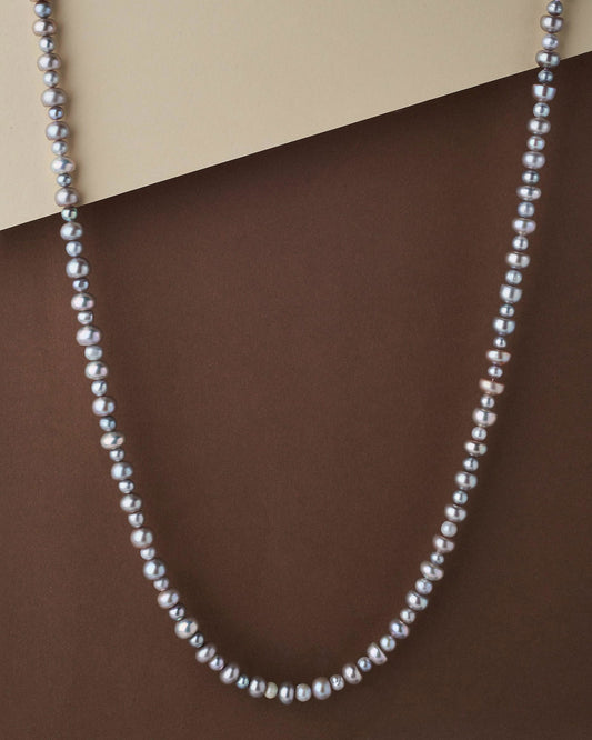 Trendy Single line Pearl Necklace - Chandrani Pearls