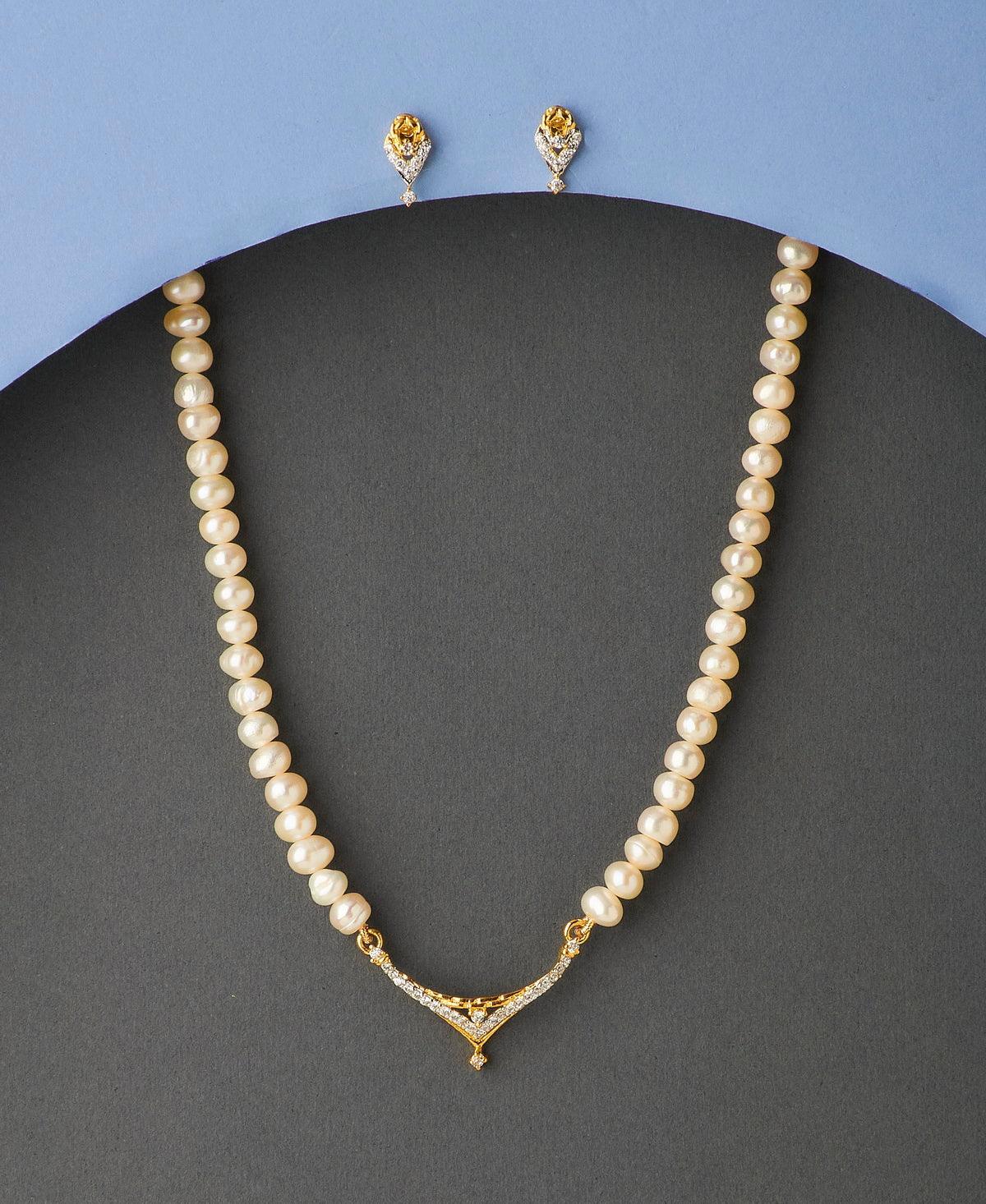 Trendy Stone Studded Necklace Set - Chandrani Pearls