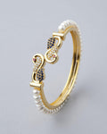 Trendy Stone Studded Pearl Bangle - Chandrani Pearls