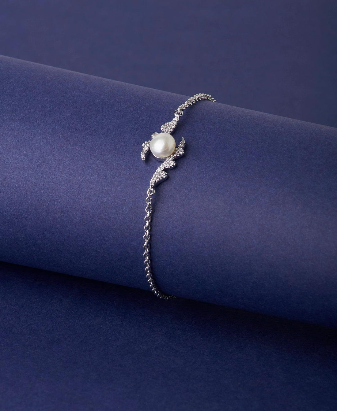 Trendy Stone Studded Pearl Bracelet - Chandrani Pearls