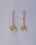 Trendy Stone Studded Pearl Earring - Chandrani Pearls