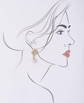 Trendy Stone Studded Pearl Hanging Earring - Chandrani Pearls