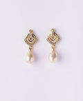 Trendy Stone Studded Pearl Hanging Earring - Chandrani Pearls