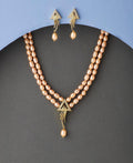 Trendy Stone Studded Pearl Necklace Set - Chandrani Pearls