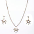Trendy Stone Studded Pearl Necklace Set - Chandrani Pearls