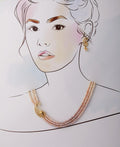 Trendy Stone Studded Pearl Necklace Set - Chandrani Pearls