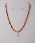 Trendy Stone Studded Pearl Necklace Set - Chandrani Pearls
