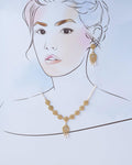 Trendy Stone Studded Pearl Necklace Set - Chandrani Pearls