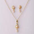 Trendy Stone Studded Pearl Pendant Set - Chandrani Pearls
