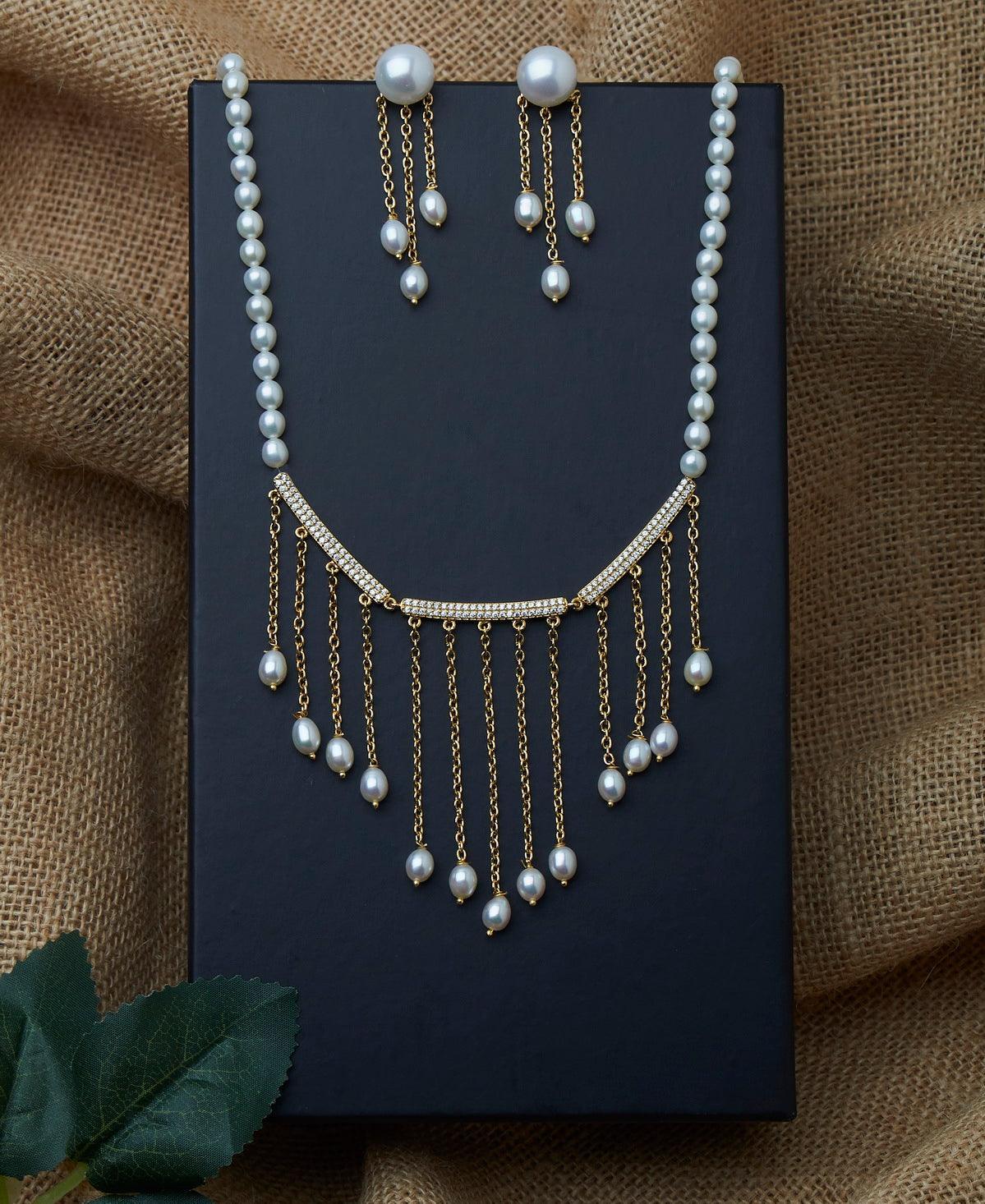 Trendy Stone Studded Pendant Set - Chandrani Pearls