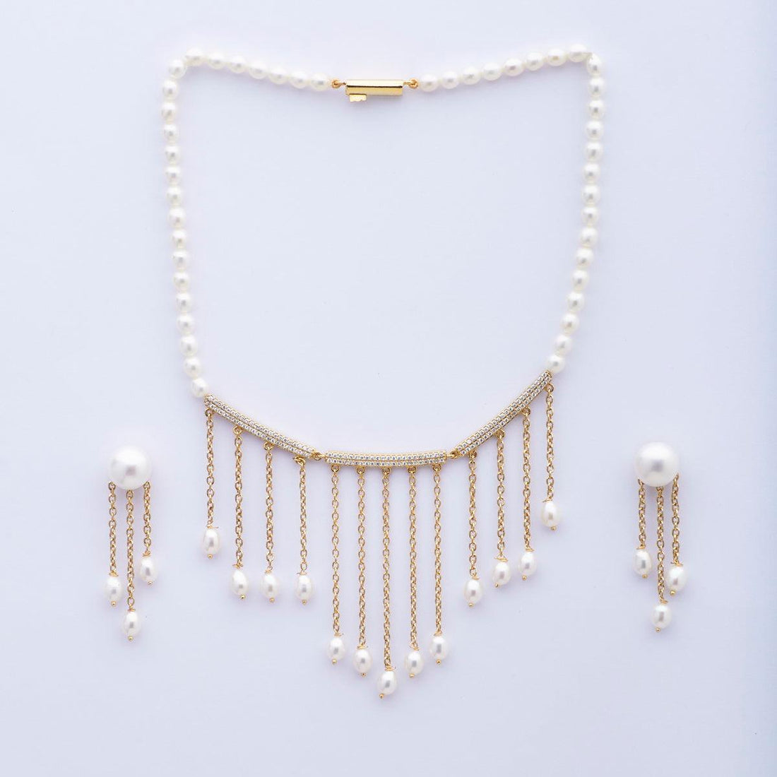 Trendy Stone Studded Pendant Set - Chandrani Pearls