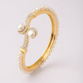 Trendy Stone Studded Real Pearl Bangle - Chandrani Pearls