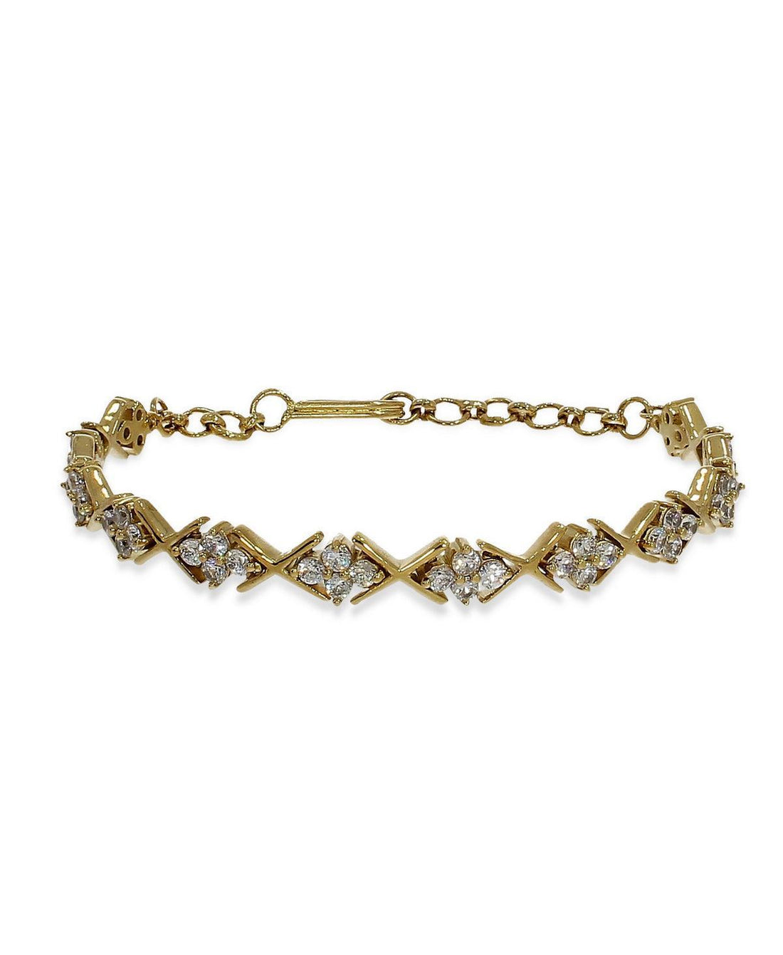 Trendy Stone Studded Silver Bracelet - Chandrani Pearls