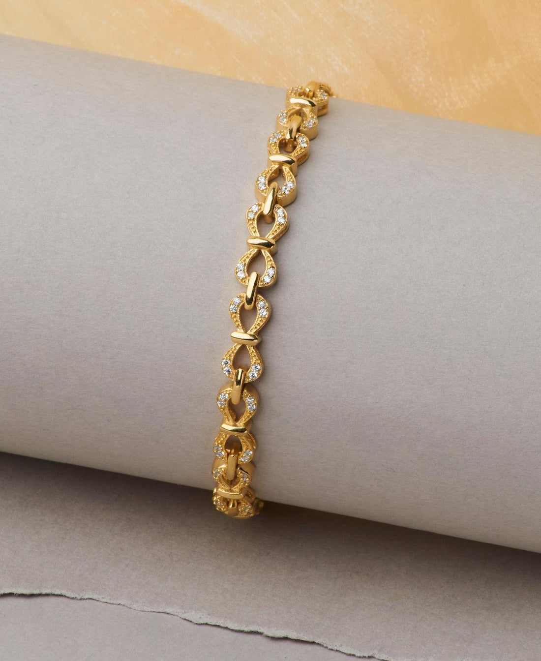 Trendy Stone Studded Silver Bracelet - Chandrani Pearls