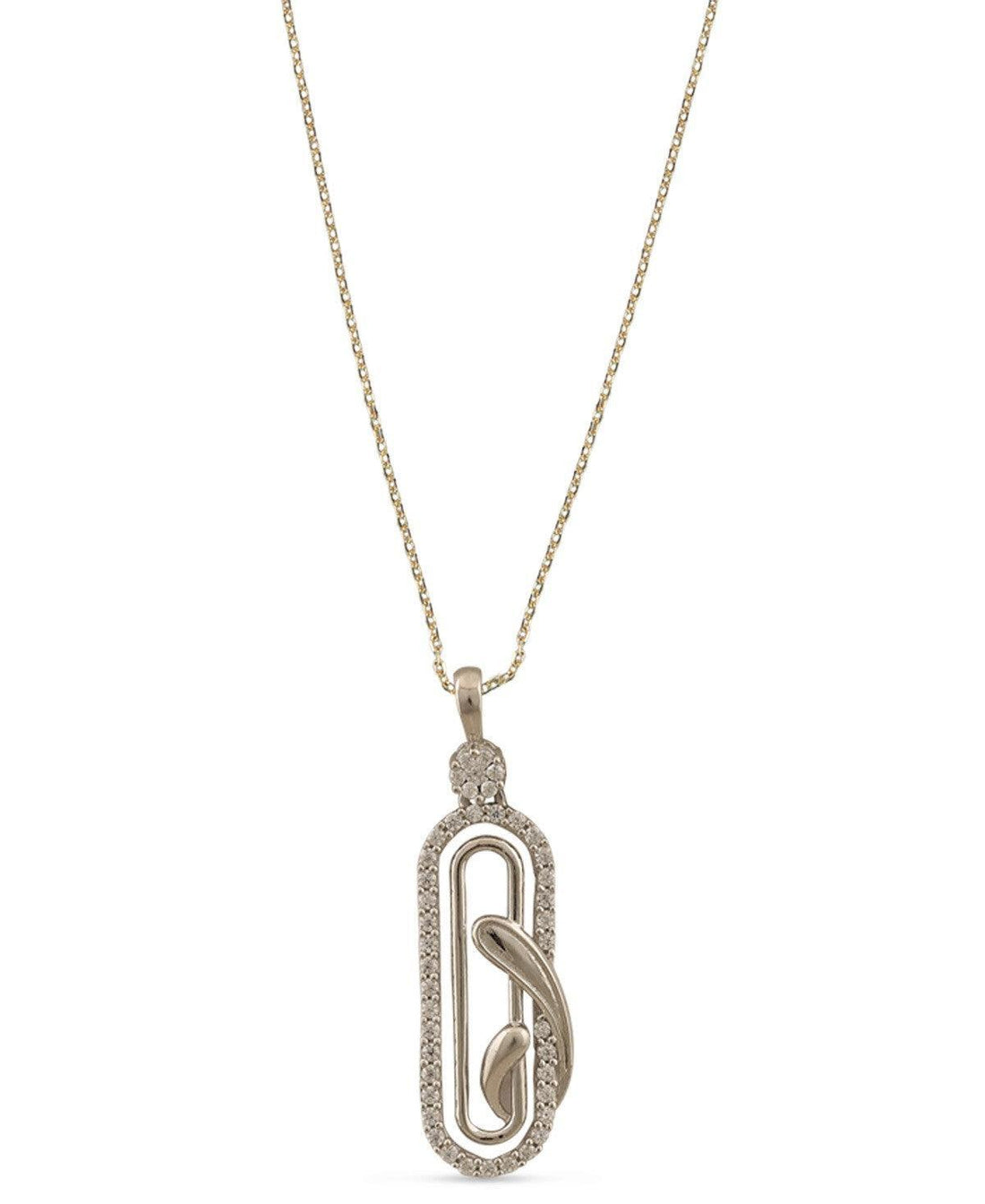 Trendy Stone Studded Silver Pendant - Chandrani Pearls