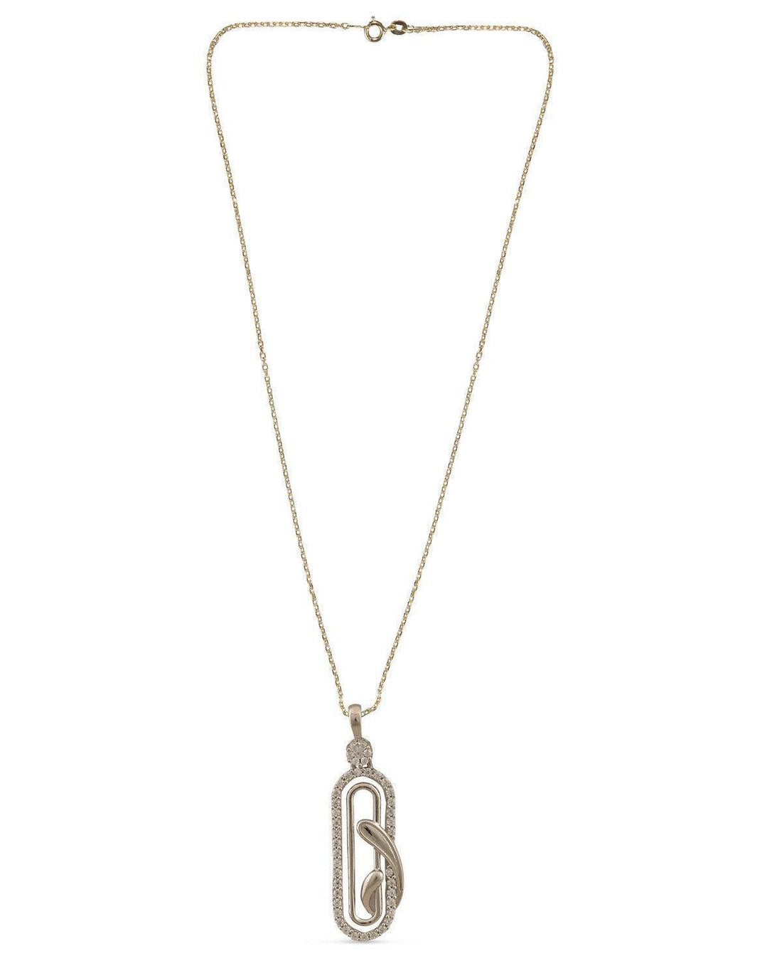 Trendy Stone Studded Silver Pendant - Chandrani Pearls