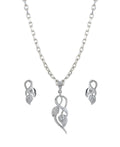Trendy Stone Studded Silver Pendant Set - Chandrani Pearls