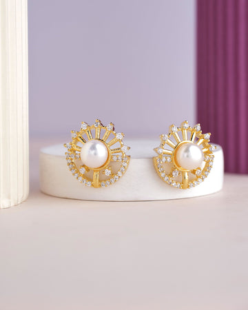 Trendy Stud Pearl Earring - Chandrani Pearls