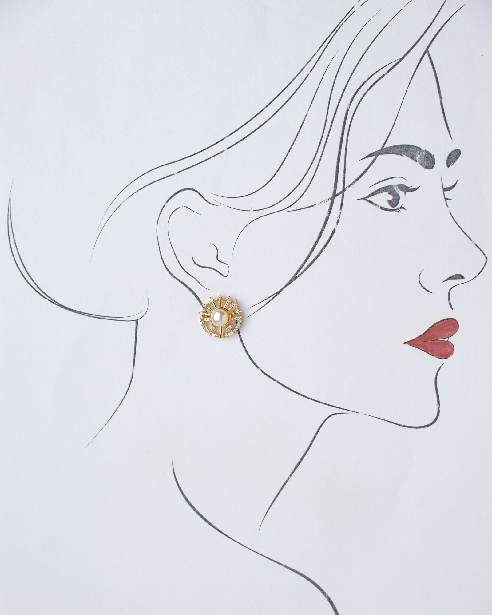 Trendy Stud Pearl Earring - Chandrani Pearls