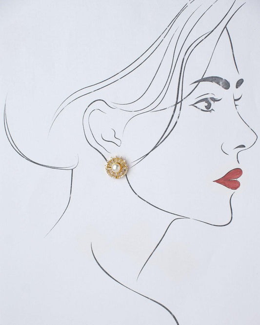 Trendy Stud Pearl Earring - Chandrani Pearls