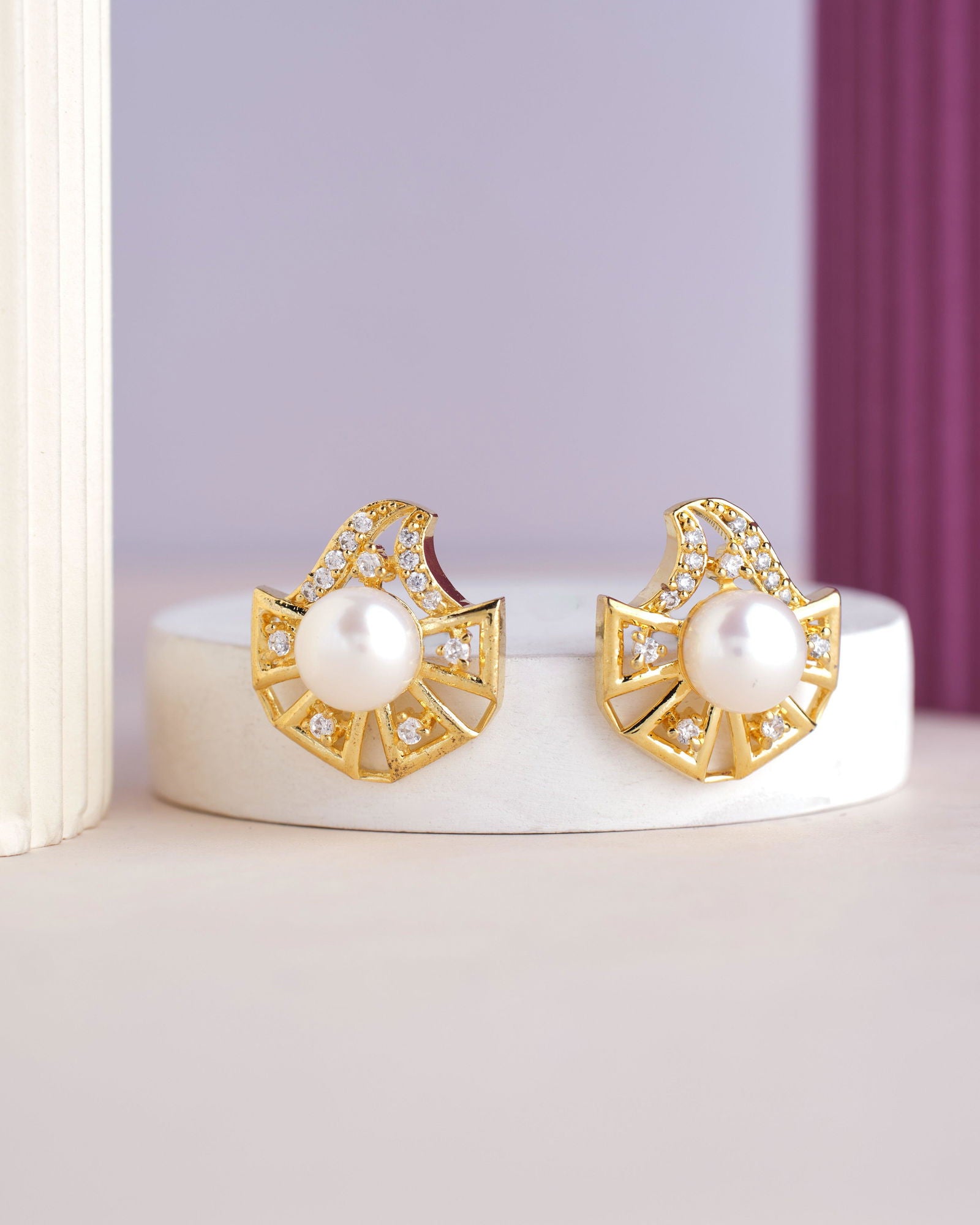 Trendy Stud Pearl Earring - Chandrani Pearls