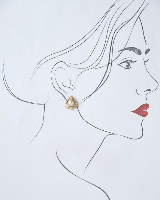 Trendy Stud Pearl Earring - Chandrani Pearls