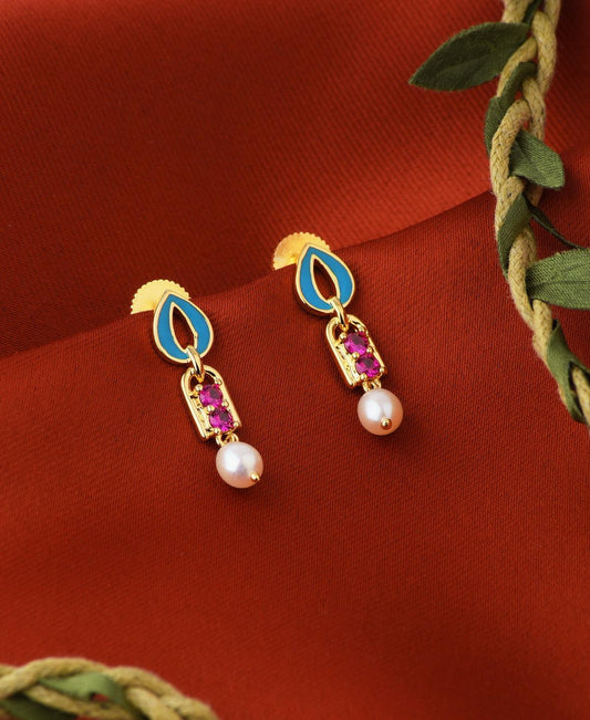 Trendy White Hang Pearl Earring - Chandrani Pearls