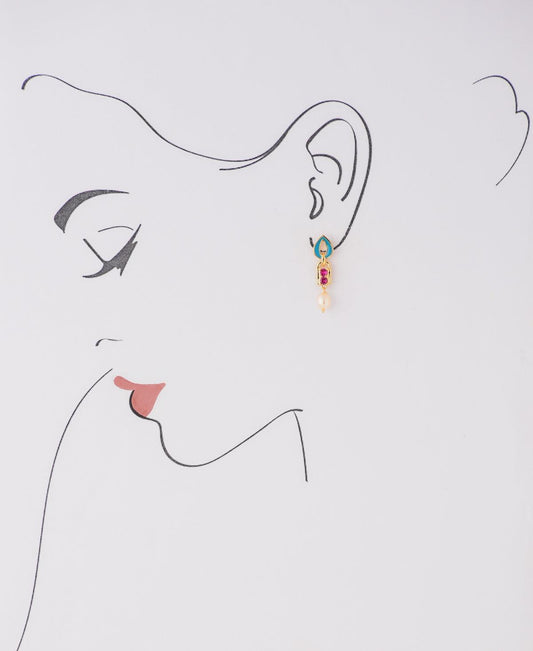 Trendy White Hang Pearl Earring - Chandrani Pearls