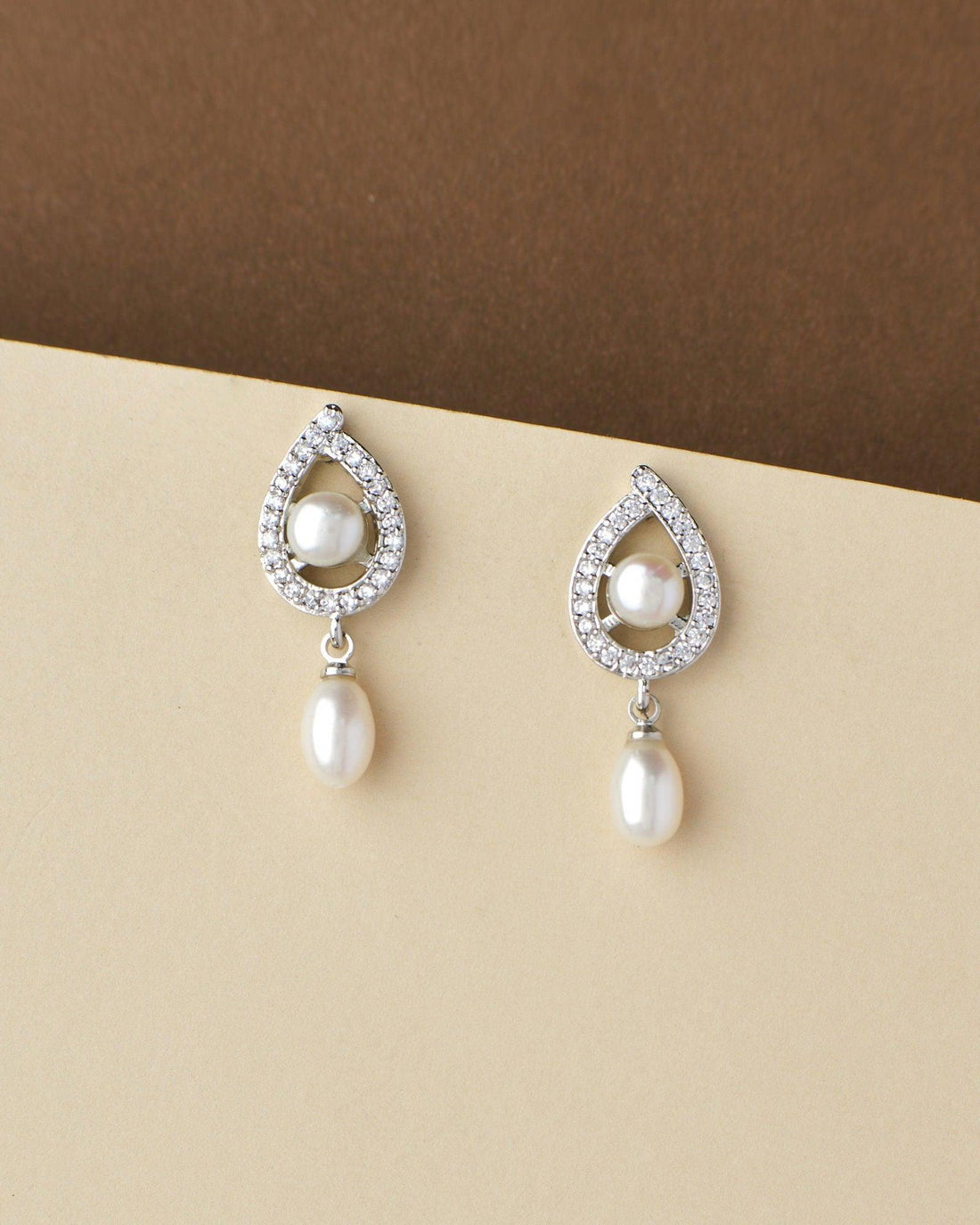 Trendy White Hang Pearl Earring - Chandrani Pearls