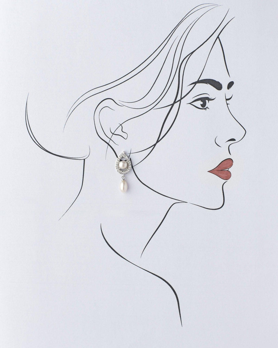 Trendy White Hang Pearl Earring - Chandrani Pearls
