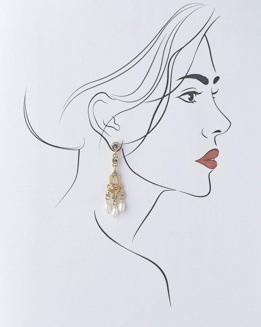 Trendy White Hang Pearl Earring - Chandrani Pearls