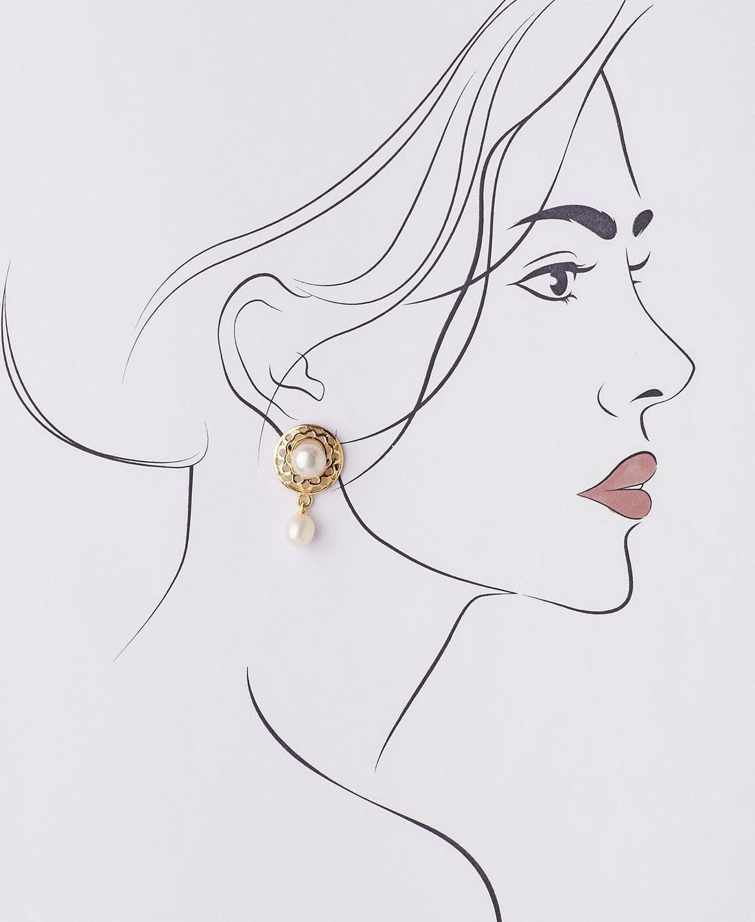 Trendy White Pearl Hanging Earring - Chandrani Pearls