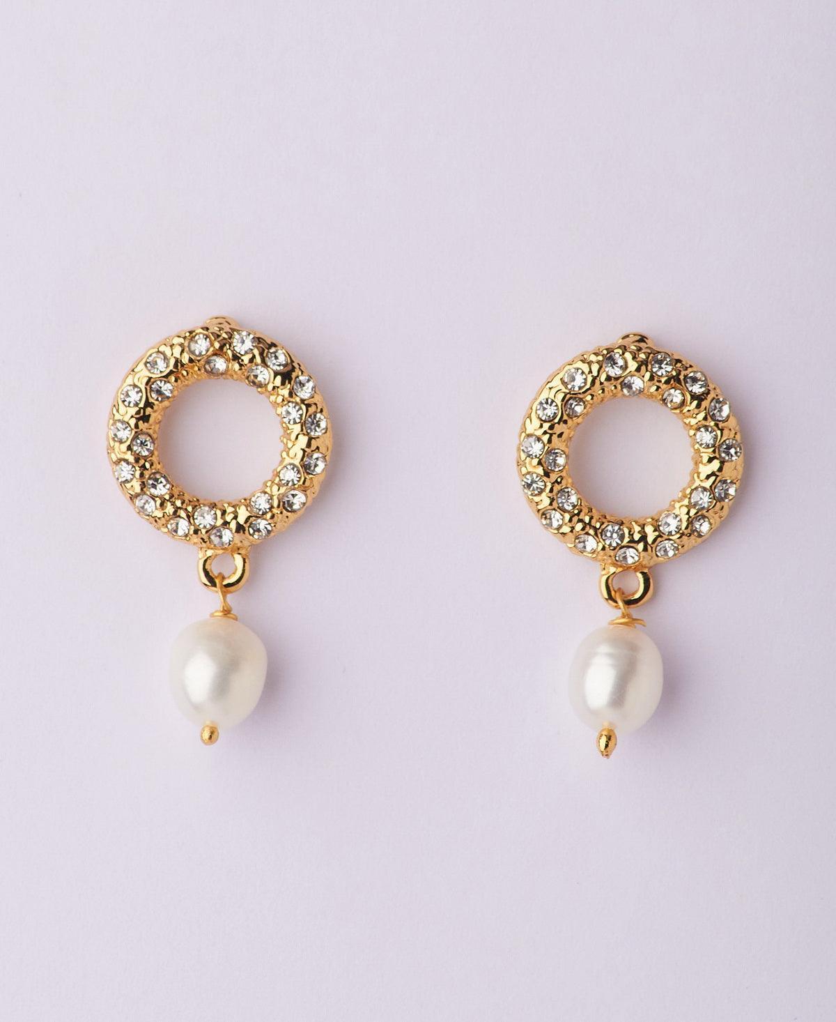 Trendy White Pearl Hanging Earring - Chandrani Pearls