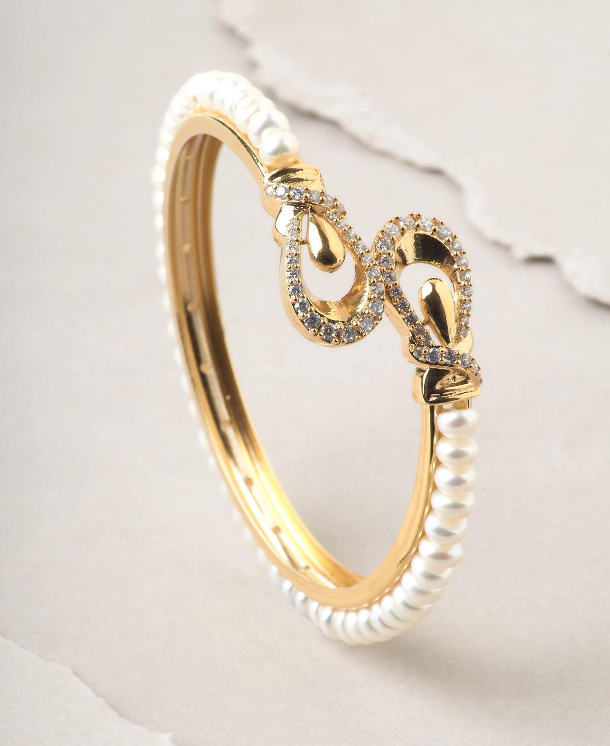 Trendy and Fashionable Pearl Bangle - Chandrani Pearls