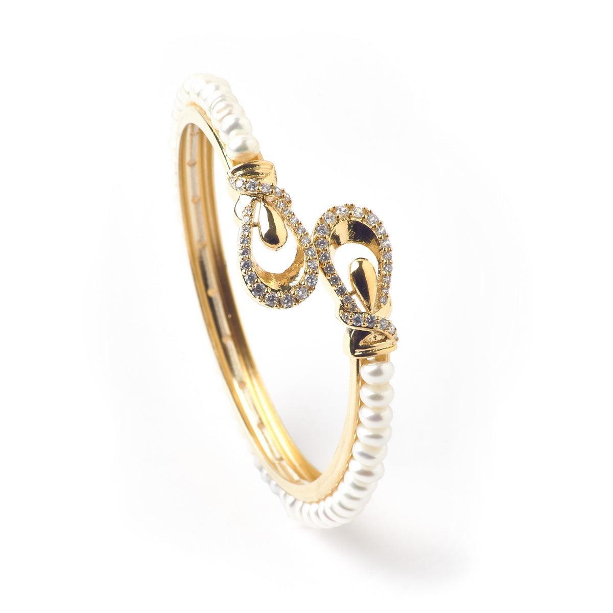 Trendy and Fashionable Pearl Bangle - Chandrani Pearls