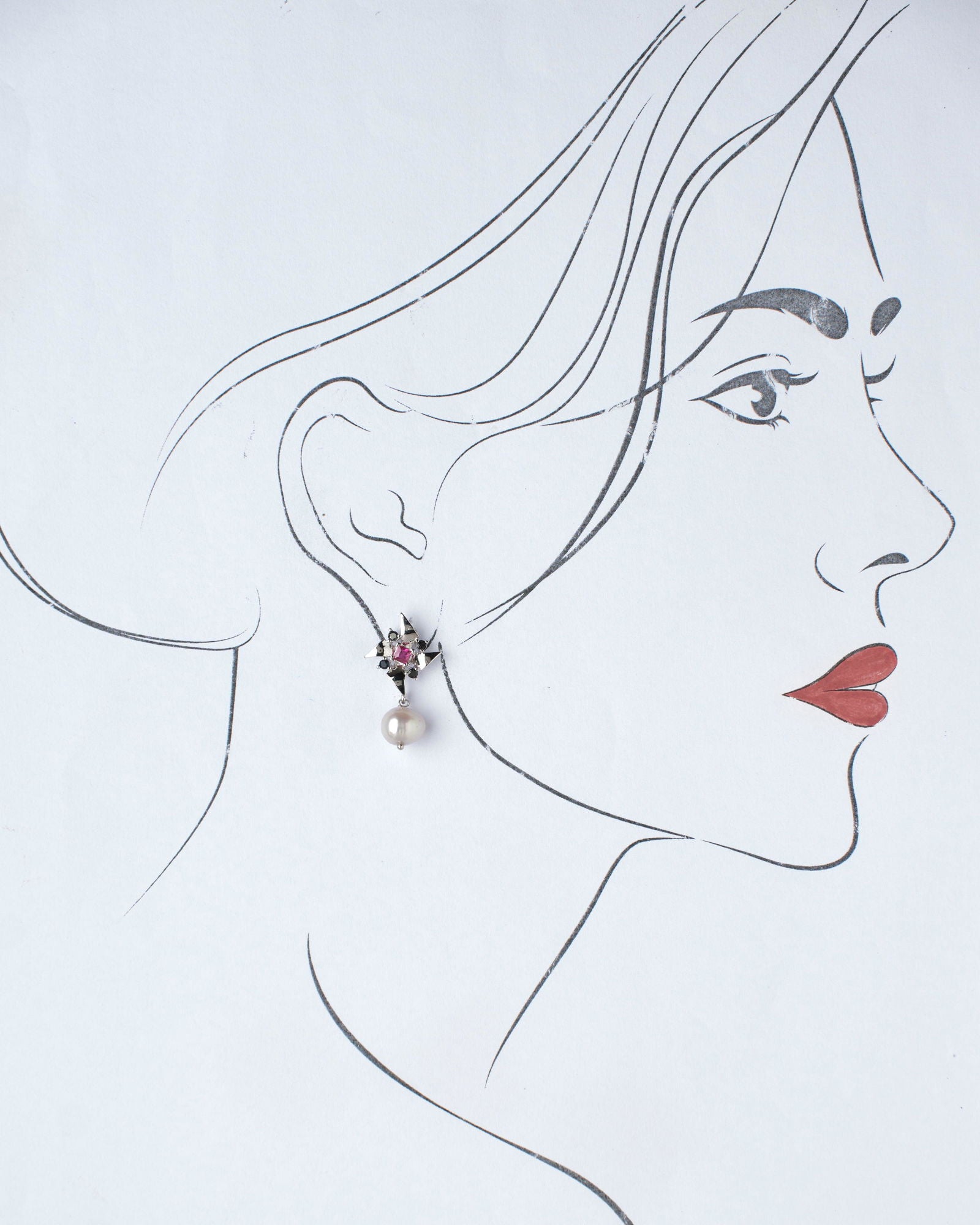 Tricky Grey Drop Earring - Chandrani Pearls