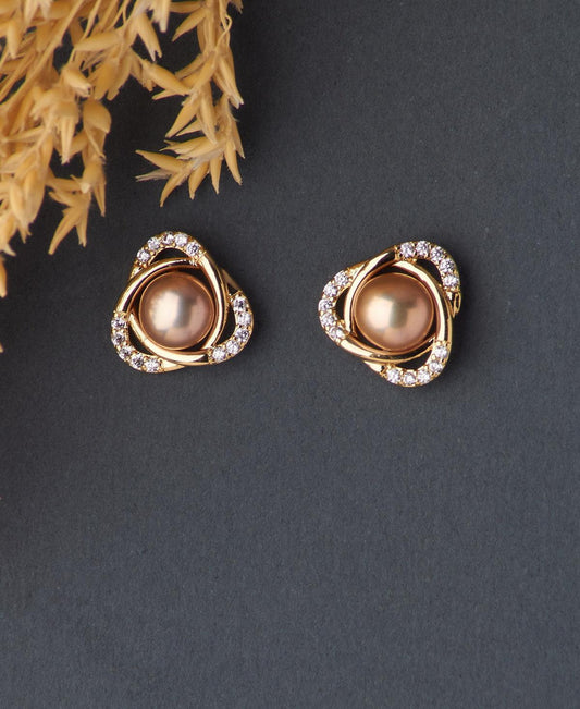Tricon Flory Stud Pearl Earring - Chandrani Pearls