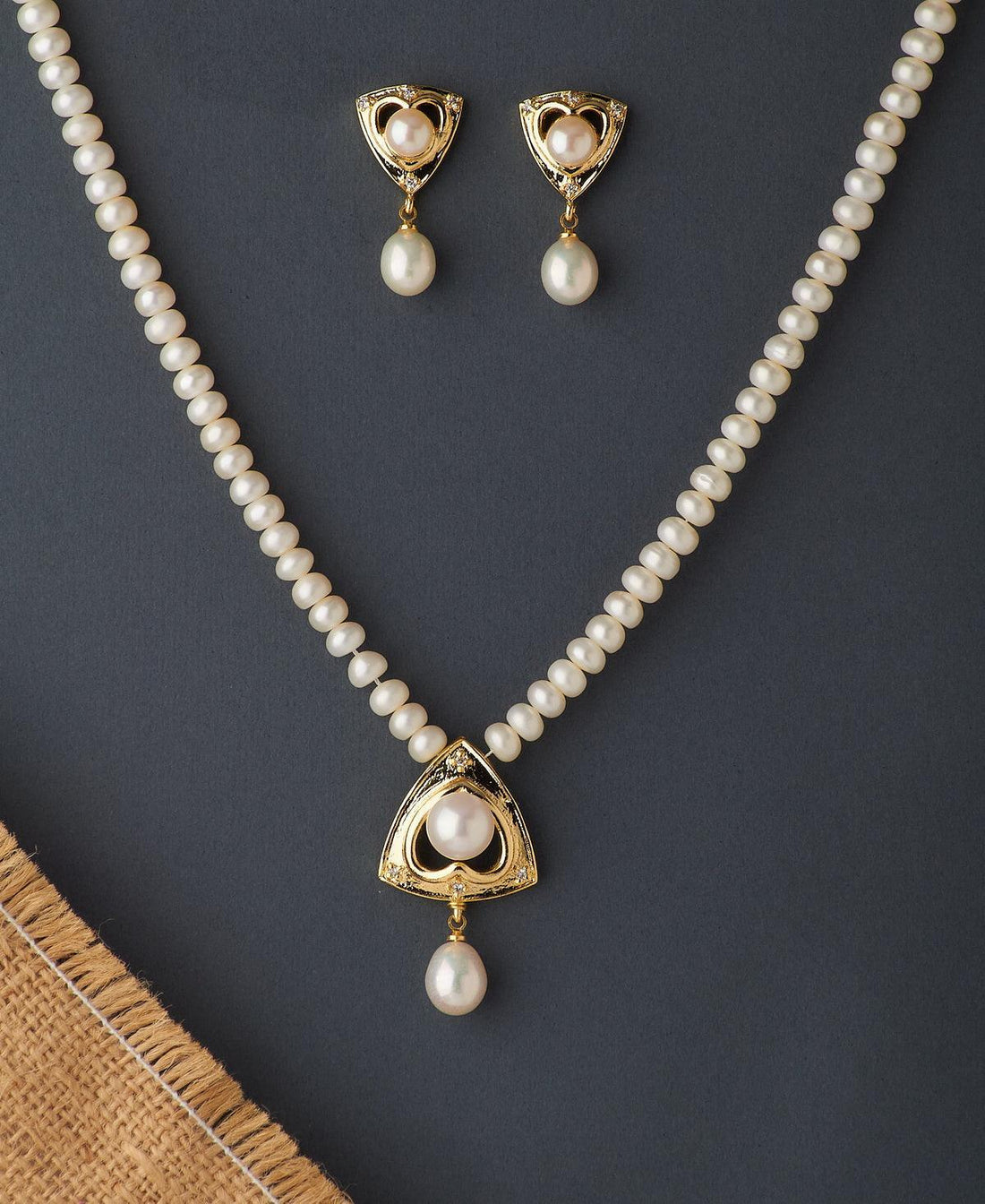 Tricon Real Pearl Necklace Set - Chandrani Pearls