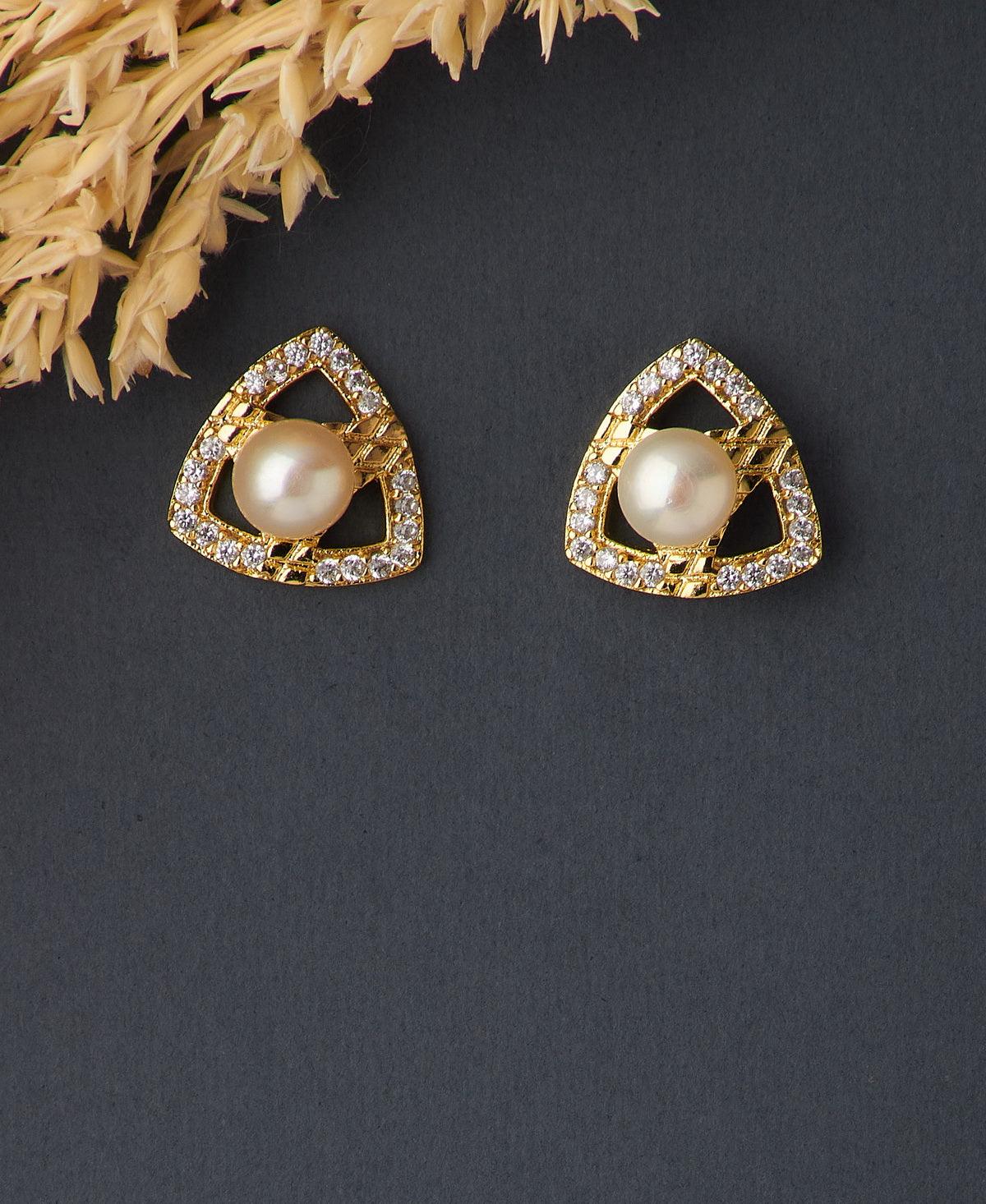 Tricon Real Pearl Stud Earring - Chandrani Pearls