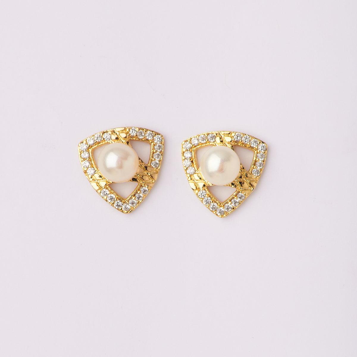 Tricon Real Pearl Stud Earring - Chandrani Pearls