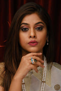 Trillium Floral Enamel Ring - Chandrani Pearls