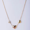 Triple Heart Stone Studded Silver Pendant - Chandrani Pearls