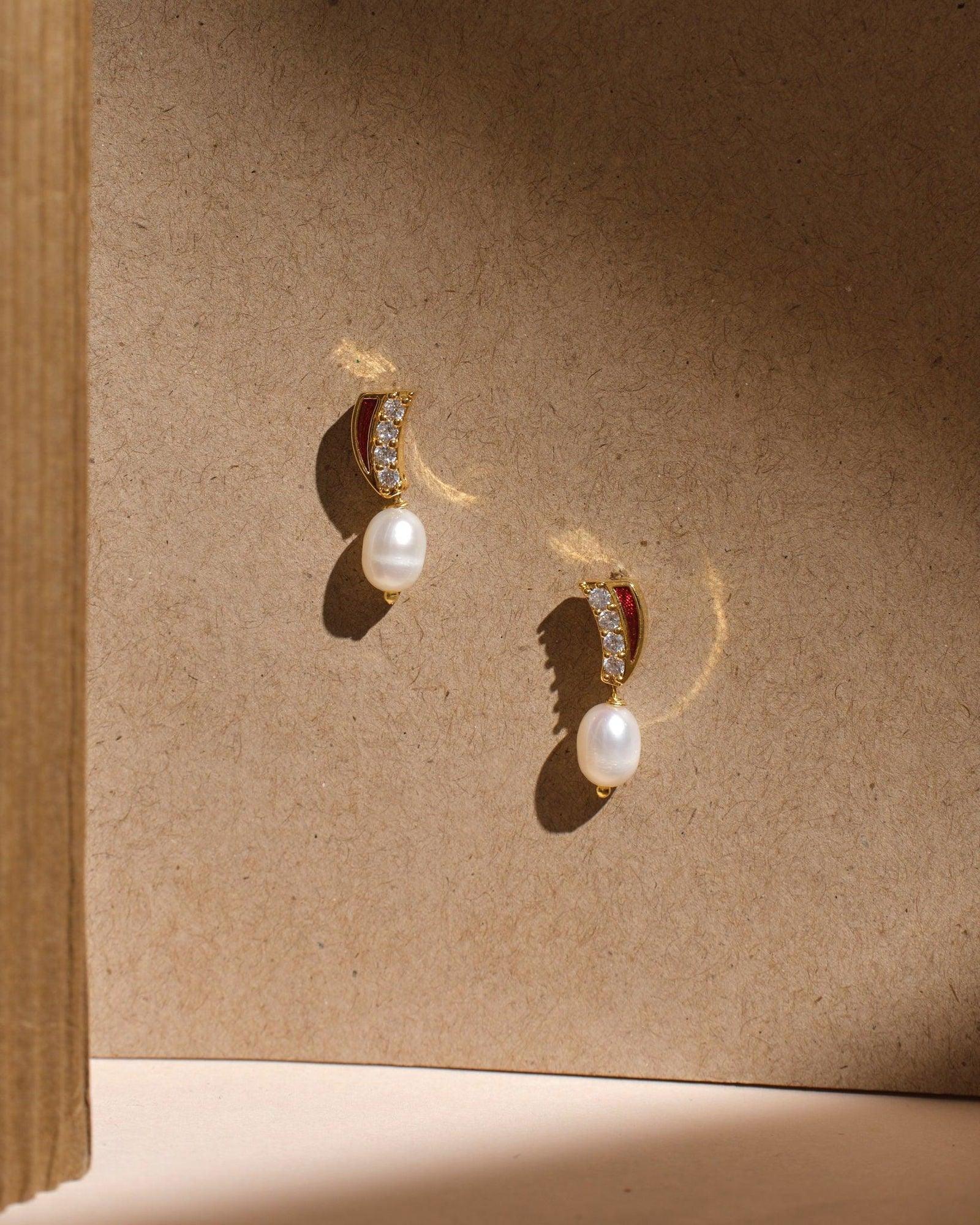 Vibrant Trigon Pearl Earring - Chandrani Pearls