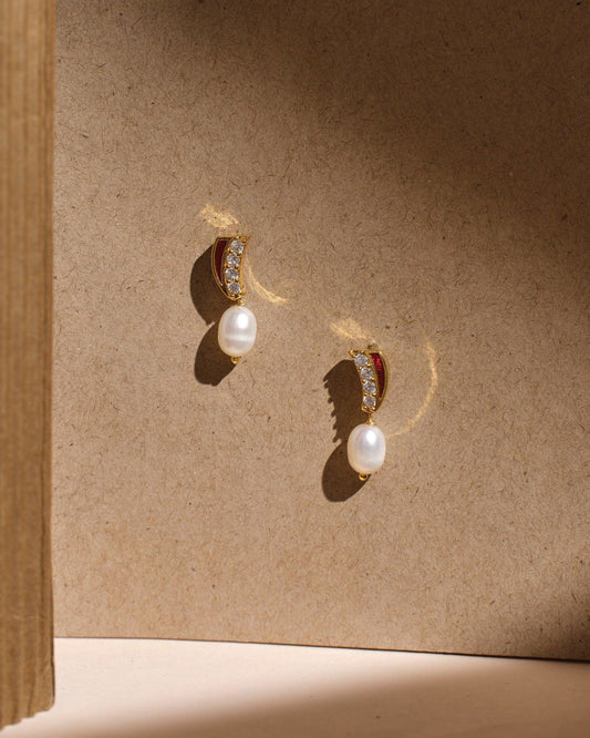 Vibrant Trigon Pearl Earring - Chandrani Pearls