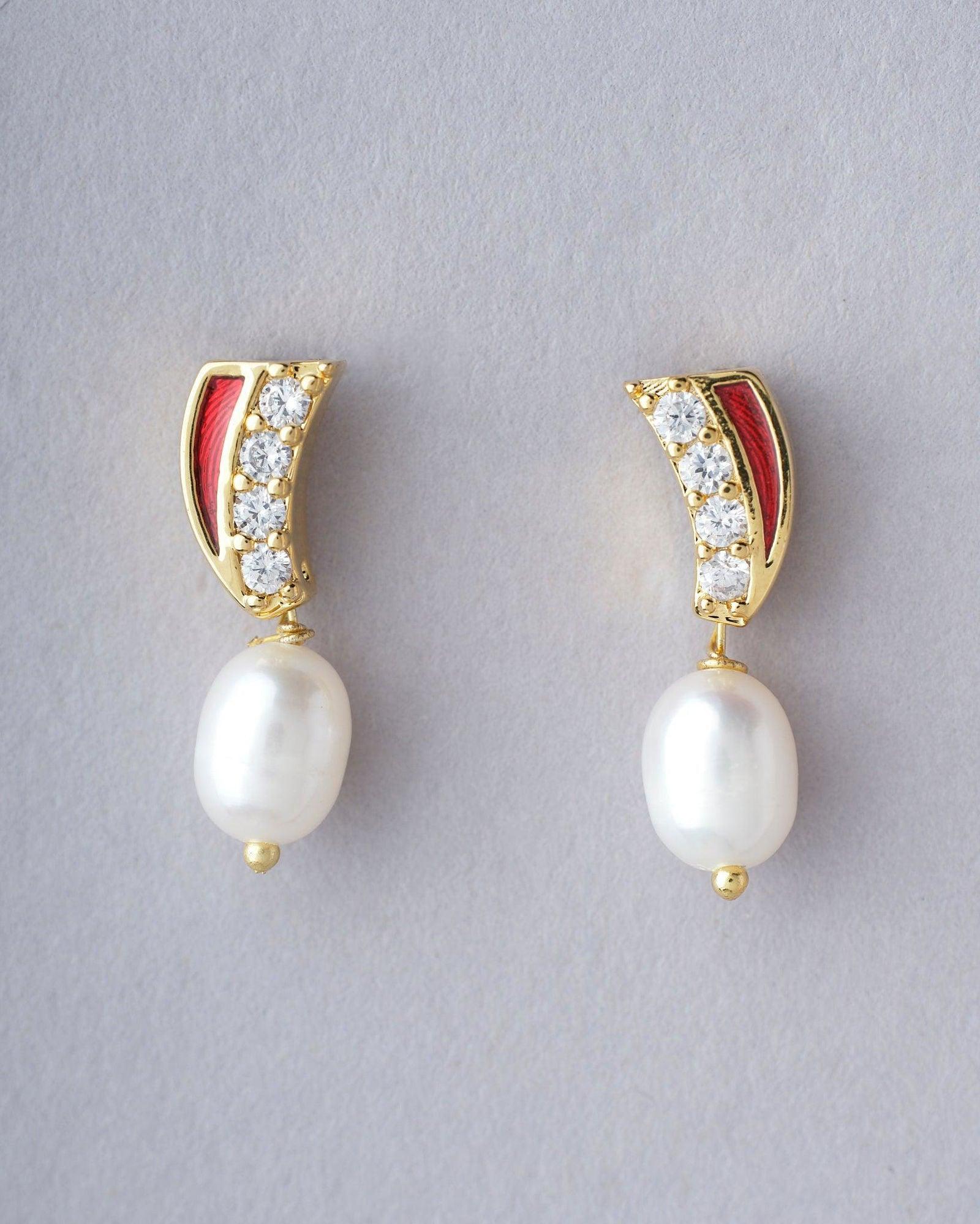 Vibrant Trigon Pearl Earring - Chandrani Pearls