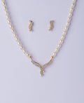 Vintage Stone Studded Pearl Necklace Set - Chandrani Pearls